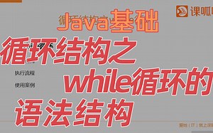 【Java基础】循环结构之while循环语法结构