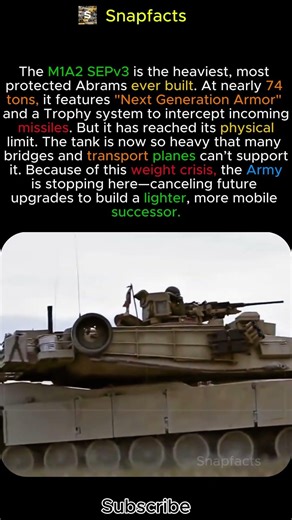 Why the M1A2 SEPv3 is the Final Abrams 🇺🇸🛡️ #shorts