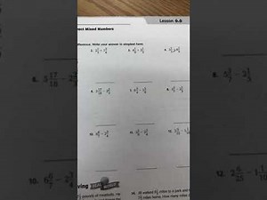 6.6 Add and Subtract Mixed Numbers