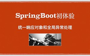 SpringBoot初体验之统一响应和异常处理