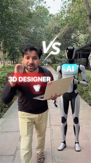 Luv Sankhla on Instagram: "3D Artist VS AI⚡️ Comment “3D” to get the link in your DM:) This is The Most Powerful AI 3D Model Generator I’ve Ever Used👀 This video is made in collaboration with @meshy.ai but all views, opinions are mine and mine alone:)"