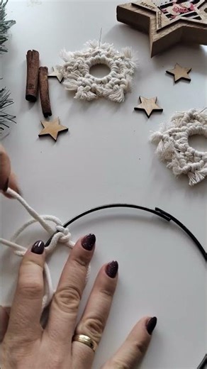 macrame spiral wreath tutorial xmas decor #macrametutorial
