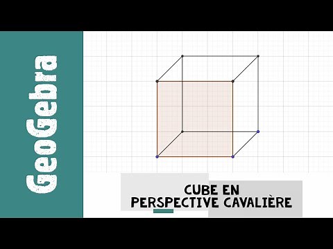 Un cube en perspective cavalière | GeoGebra - 6ème