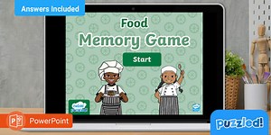 Fun Food Memory Game Puzzle PowerPoint