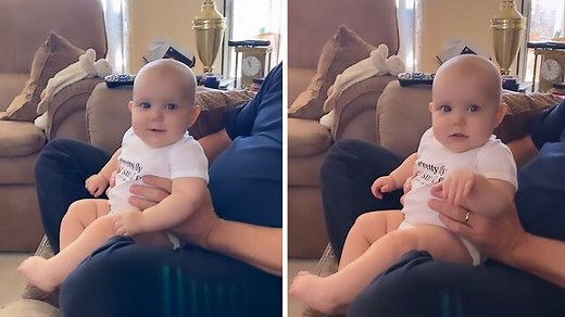 Check out this adorable little baby saying 'bye-bye' for the very first time! | Rumble Babies & Kids