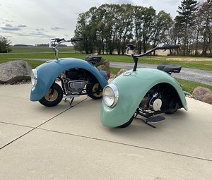 Clever Minibikes Built Out of Welded Fenders From Vintage Volkswagen Beetles