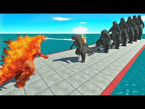 All Godzilla Versions vs 10 Levels of Godzilla 2014 - Ultimate ARBS Size Comparison