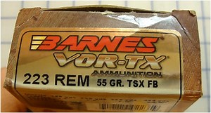 .223 Rem Barnes Vor-tx 55 gr TSX Ballistic Gel Test