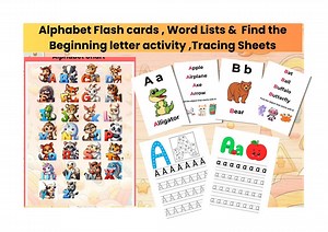 Printable Alphabet Flashcards & Tracing Sheets: A-Z Letter Recognition (digital Download - Etsy