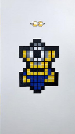 Title:Minions Pixel Art Puzzle 💛 | Part 5 of 9 #shorts