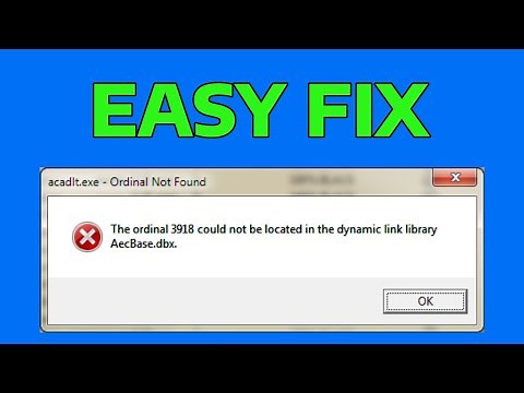 How To Fix Ordinal Not Found, the Ordinal Could Not Be Located in the Dynamic Link Library