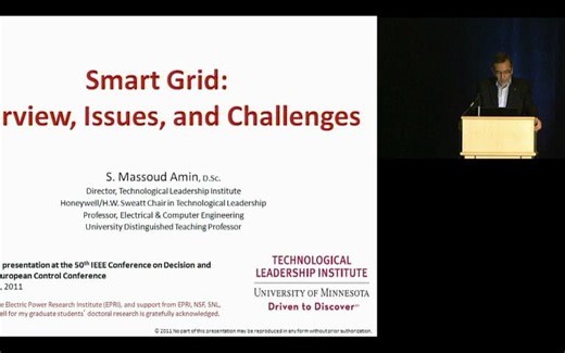 Smart Grid: Overview, Issues, and Challenges by S. Massoud Amin