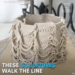 This 3D-printed pottery is amazing and watching it being made is totally mesmerizing 😮. Via In The Know Creative | AOL