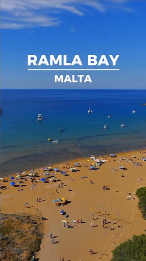 🏖️ Ramla Bay — Gozo’s golden gem. With its unique red sand, crystal-clear waters, and untouched surroundings, this beach feels like another world. Have you ever spent a day here? 👇🌅✨ #SkyViewMalta #VisitMalta #RamlaBay #Gozo #MaltaBeaches | SkyView Malta
