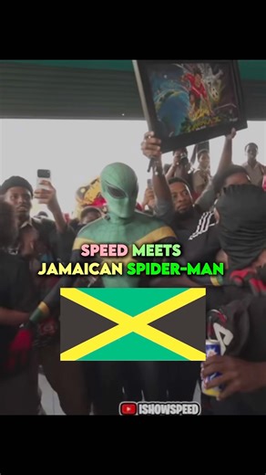 IShowSpeed Meets Jamaican Spider-Man 🇯🇲🔥#shorts #edit #ishowspeed