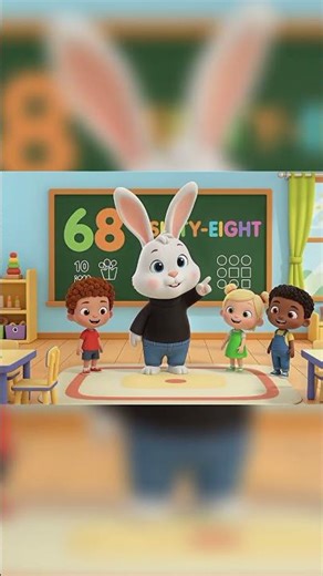 🐰 Learn Number 68 with Bunny | Counting for Kids | 3D Animation | Nursery Rhymes Village
