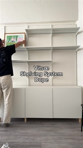 Combined the Ikea Boaxel and Besta systems together. #interiordesign | Interior design