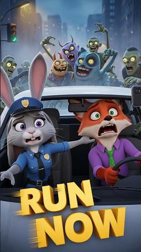 Zombies Chasing Them at Night