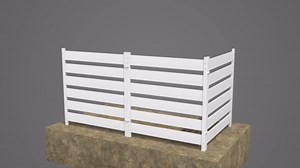 Zippity Outdoor Products No Dig Zippity Maui Fence Kit, White Vinyl Fence Panel (3 Panels)