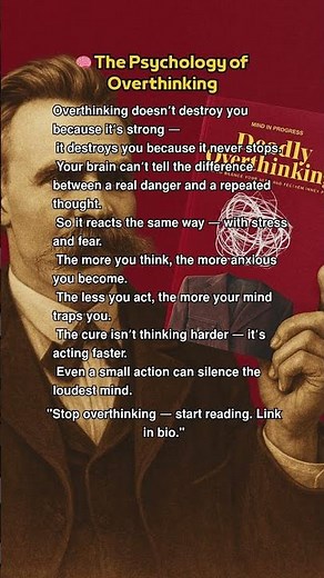 The Psychology of Overthinking #psychology #overthinking #psychologyfacts #psychologytips