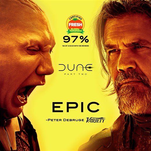 Don’t miss the cinematic spectacle that is #DuneMovie - only in theaters Friday. Get tickets now. https://fandan.co/Dune | Dune Movie