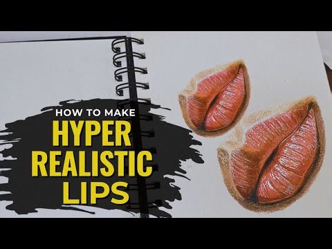 Hyper Realistic Lips Drawing Tutorial | Easy Step by Step