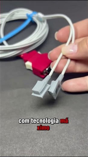 Cabo SPO2 Compatível Masimo - Plug vermelho/metálico
