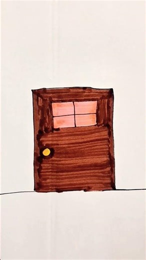 How to draw door 🚪 step by step #drawing #door #tutorial #shorts #viral #doordrawing