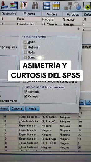 Interpretación de los coeficientes de asimetría y curtosis de una distribución de datos del SPSS Statistics. #Asimetría #Curtosis #SesgoDerecho #SesgoPositivo #SesgoIzquierdo #SesgoNegativo #Platicúrtica #Leptocúrtica #Statboy