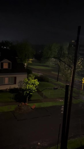 Serene Nighttime Scene of a Residential Street