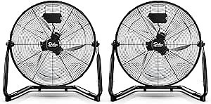 Simple Deluxe 20 Inch 3-Speed High Velocity Heavy Duty Metal Industrial Floor Fan for Warehouse,Workshop, Factory and Basement, Black