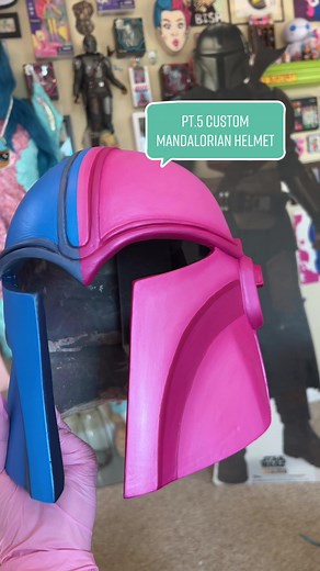 Custom Mandalorian Helmet Painting Process