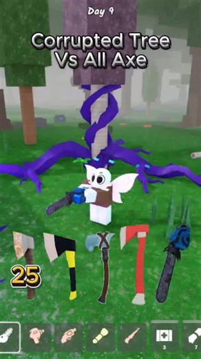 99 Nights in the Forest Club🦌 on Instagram: "Corrupted Tree Vs All Axe 🪓 In 99 nights in the forest Roblox! #roblox #99nightsintheforest #99nightsintheforestroblox"