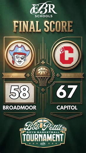 EBR Parish School System on Instagram: "Highlights of Capitol vs. Broadmoor. Capitol defeats Broadmoor 67-58. Capitol will face McKinley today at 4 PM at BRCC."