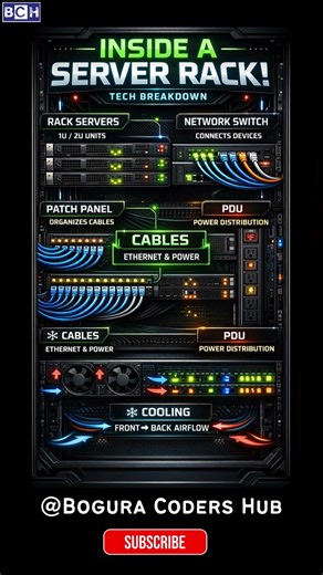 Inside a Server Rack | What’s Inside a Data Center Rack? 🤯 | Server Rack Breakdown (Simple & Fast!)