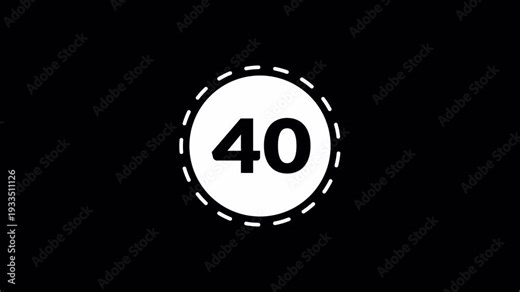 45 seconds countdown timer animation for deadline, presentation and broadcast graphics, circular 45 seconds timer.