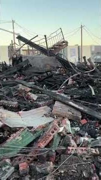 Aftermath of vacant hotel fire in Austin near I-35, UT Austin campus #austintexas