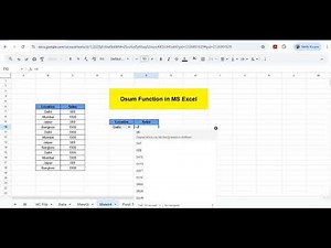 Dsum function in MS Excel - Learn with example