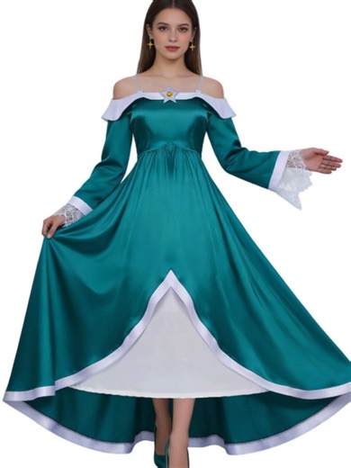 #Takerlama Elevate your next costume event with this enchanting Rosalina ensemble—a tribute to one of gaming’s most beloved heroines.Rosalina Set Includes: Dress, Crown, Brooch, Earrings, Strap. Kids and Adult are all available. Shop it: https://takerlama.com/products/the-super-mario-galaxy-movie-rosalina-princess-cosplay-costume-turquoise-fancy-dress-kids-adult-takerlama Aliexpress Link: https://aliexpress.us/item/3256811671963612.html?gatewayAdapt=glo2usa4itemAdapt#takerlama #supermario #Rosal