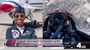 Alumna, Captain Remoshay Nelson makes history as the first African American woman officer in the Air Force Thunderbird squadron. Nelson graduated from the Howard University ROTC program in 2011. Thank you for paving the way! ✈️ | Howard University