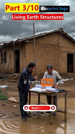 3/10 Earth Living Structure mud house #earthhomes #engineering #greenbuildings #mittikaghar