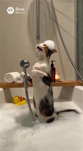 Opera in the shower? Yeah I’m fighting Demons in there 😈 #ai #aivideo