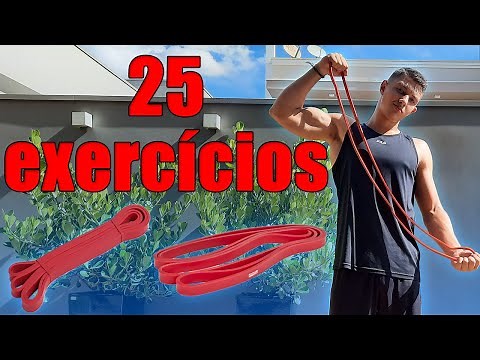 OS 25 MELHORES EXERCÍCIOS PARA FAZER COM O ELÁSTICO (SUPER BAND) EM CASA! *corpo inteiro*