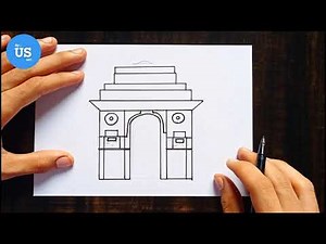 How to draw India gate step by step | India gate drawing | Mr US ART
