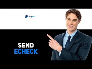 how to send an echeck with paypal