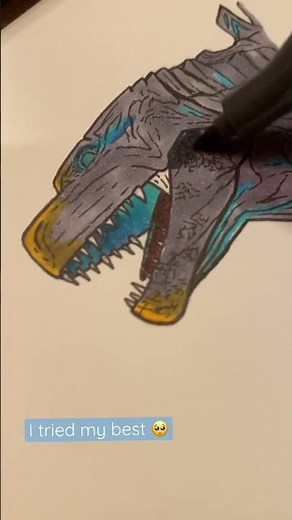 Drawing Godzilla