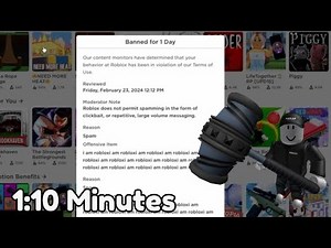 Roblox Ban Speedrun 1:10