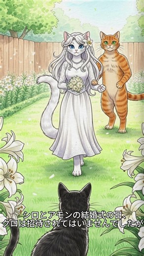 黒い猫クロと白い猫シロの幸せな一生 PART3｜切ない恋と沈黙の寓話｜Simple Life Fables