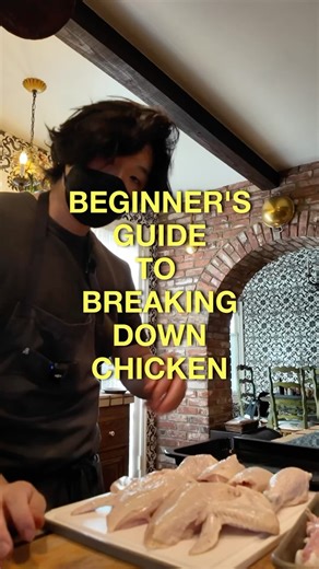 Brian Min on Instagram: "A very Beginner’s guide to breaking down a whole chicken This one’s for first timers or people who’ve put off breaking down whole chickens because it seems difficult. I used shallow quick cuts to demonstrate how you should go about breaking it down if you’re still figuring out where everything is in the chicken. If you take long strokes without knowing where things are, you’ll just cut deeply into the meat and mess up the cuts. There’s no need to go fast. Take your time,