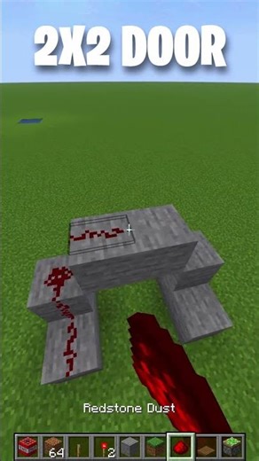 Easiest 2x2 Piston Door Tutorial 🤯#minecraft #shorts #gaming